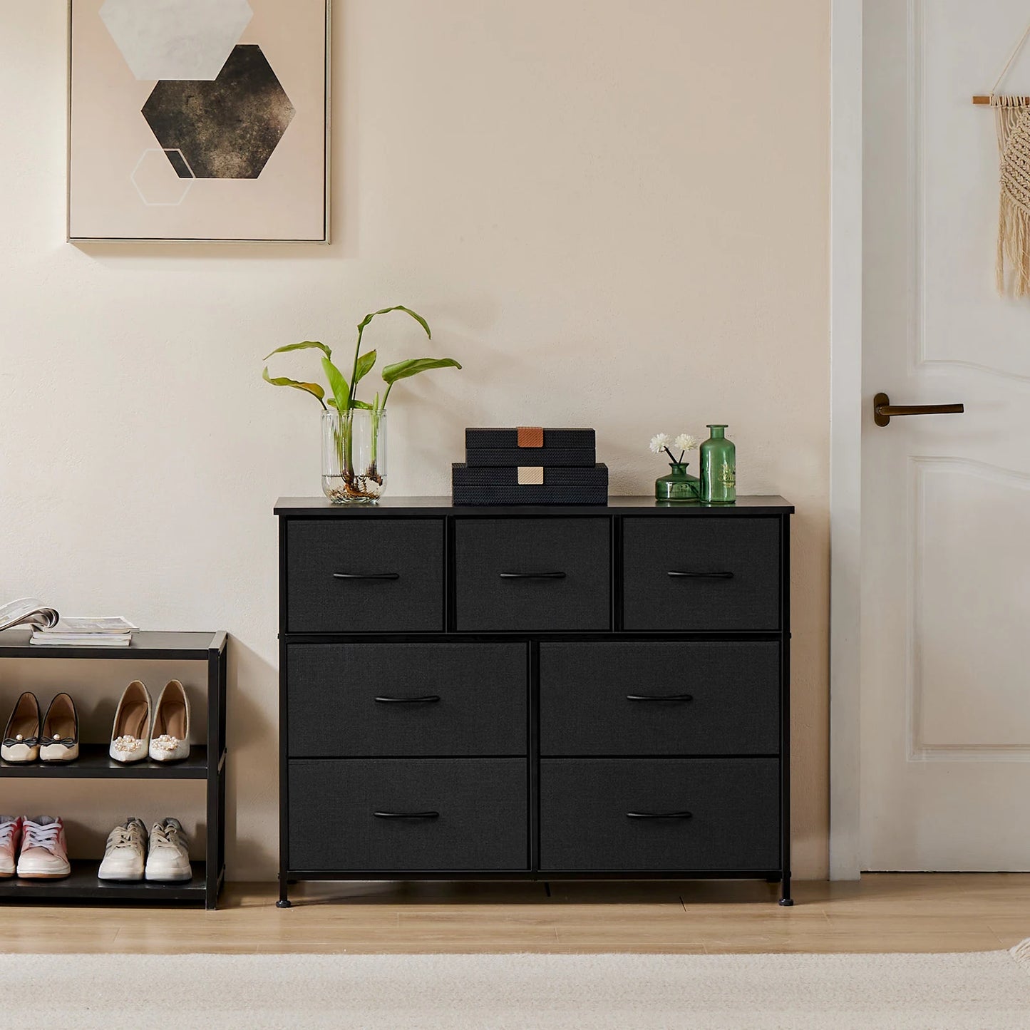 Dresser w/7 Fabric Drawers