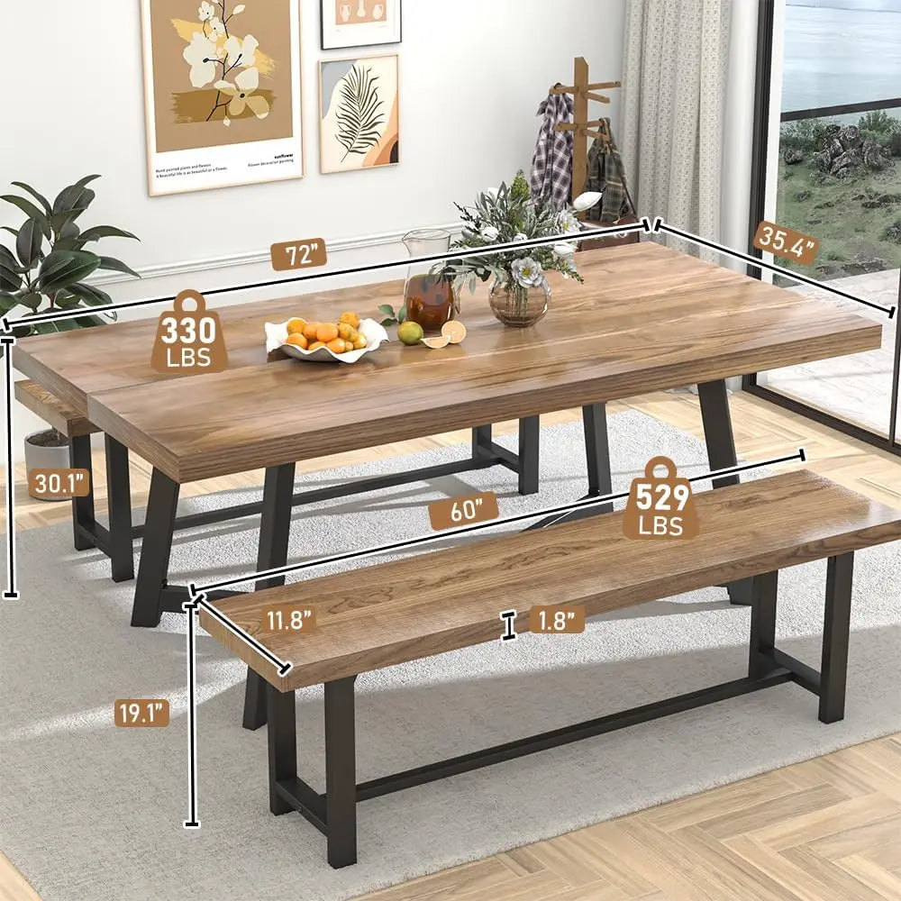 Large Solid Wood Dining or Office Table