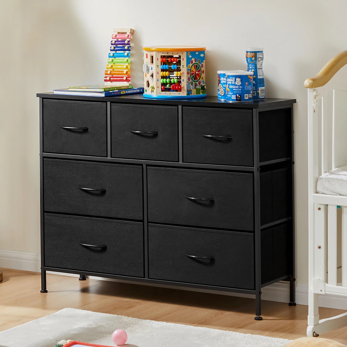 Dresser w/7 Fabric Drawers