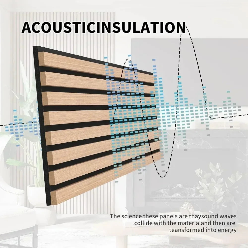 Wood Slat Wall Panels - 4 Pack - Various Color Choices